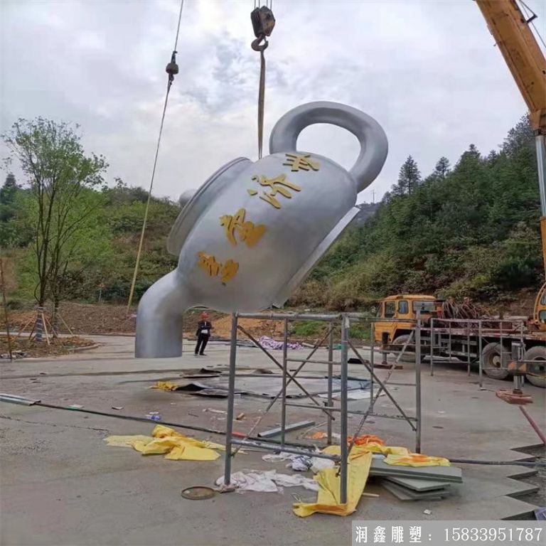 福州不銹鋼大型茶壺案例，水泵流量大小可以控制